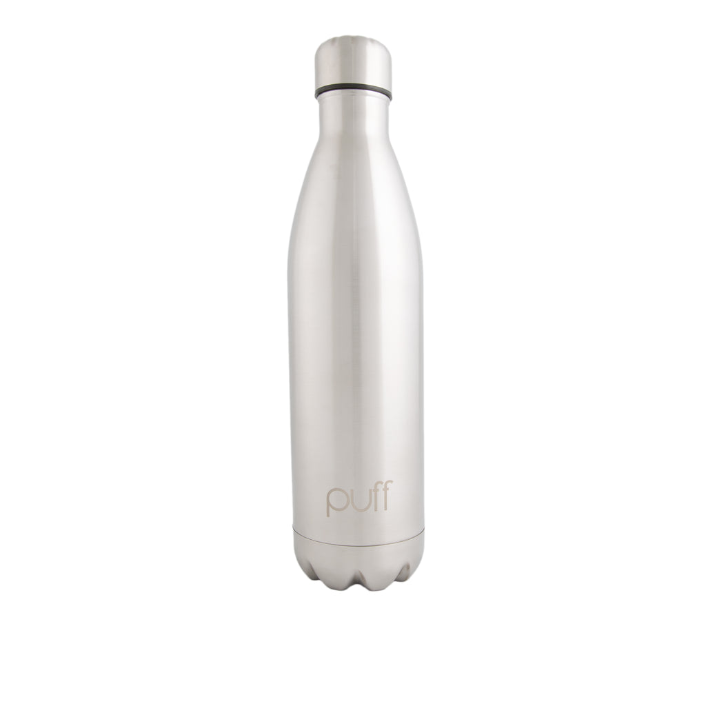 puff | Silver Stainless Steel Bottle. "750ml"