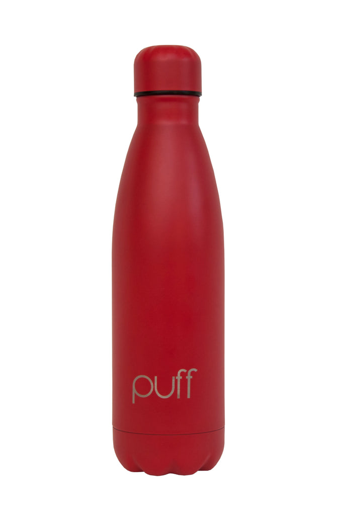 puff | Matte Red Stainless Steel Bottle. "500ml"