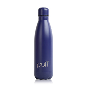 puff | Matte Navy Blue Stainless Steel Bottle. "500ml"