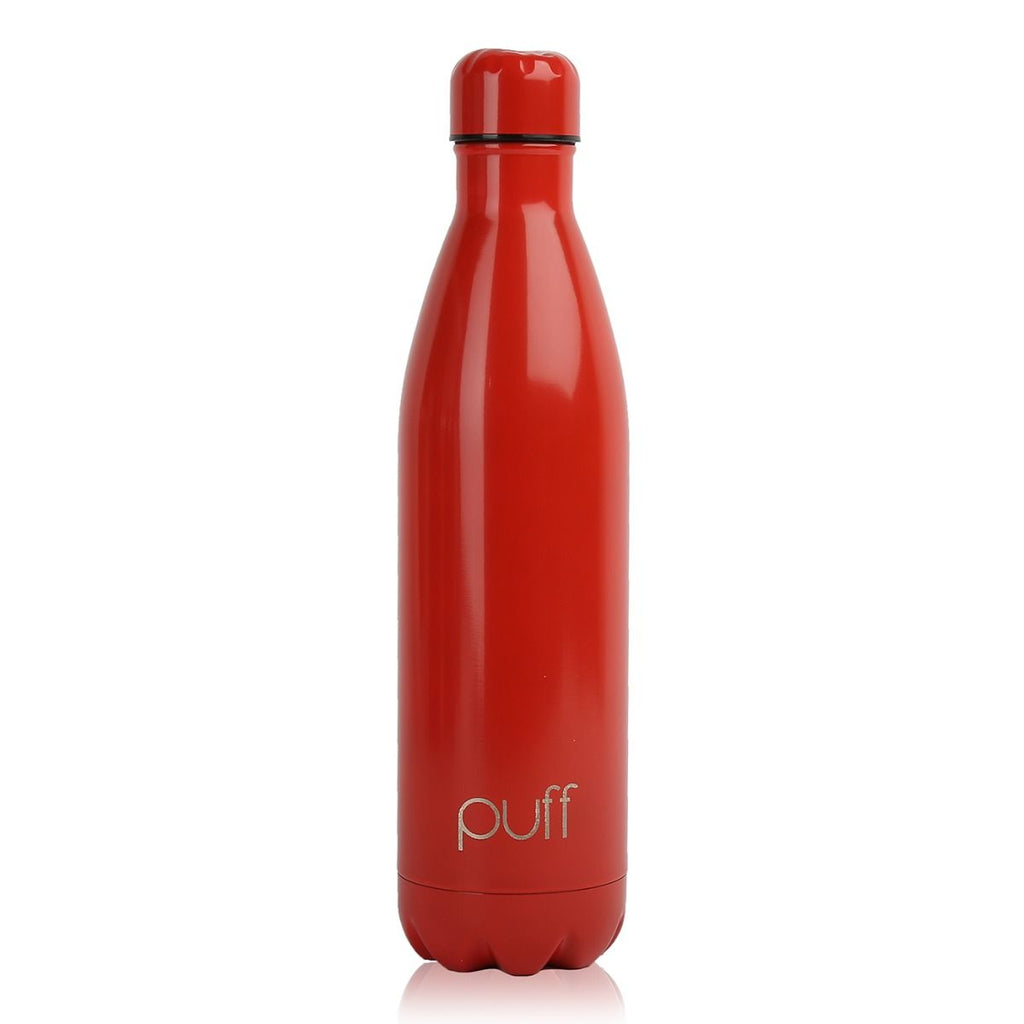 puff | Shiny Red Stainless Steel Bottle. "750ml"