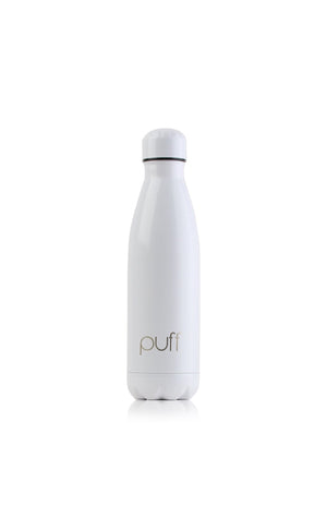 puff | White Stainless Steel Bottle. "500ml"