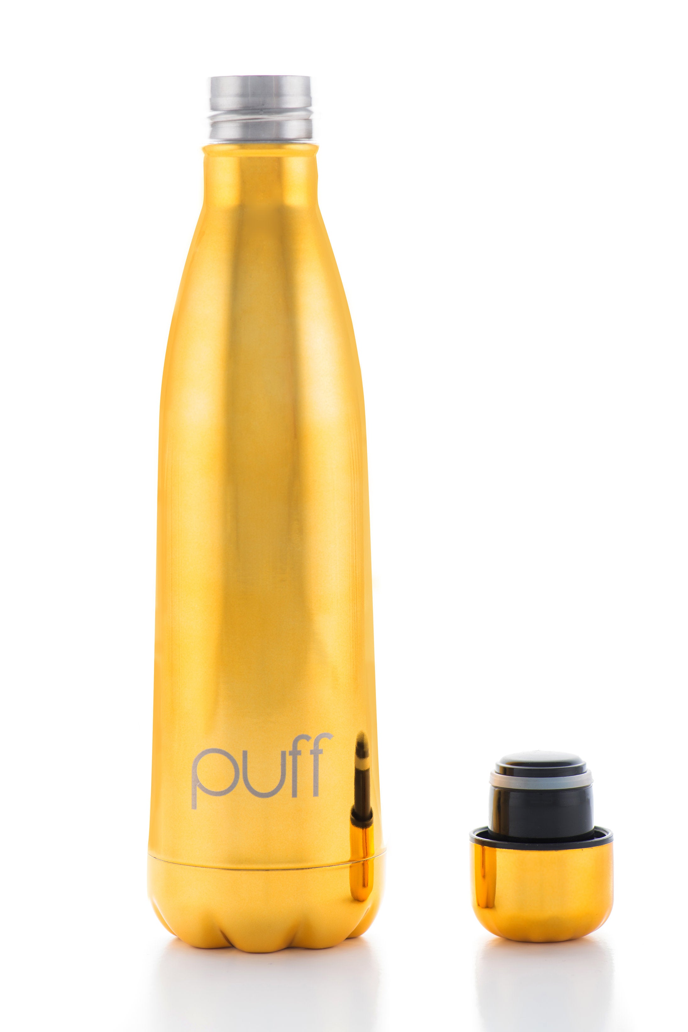 puff | Metallic Gold Stainless Steel Bottle. "500ml"