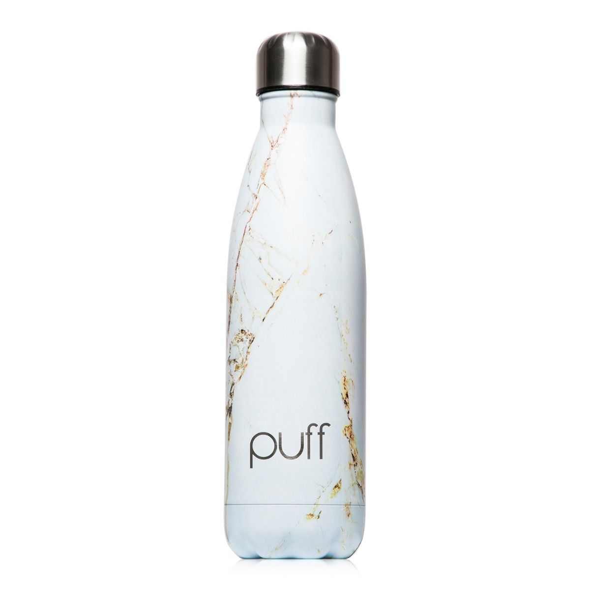 puff | White Marble Stainless Steel Bottle. "500ml"